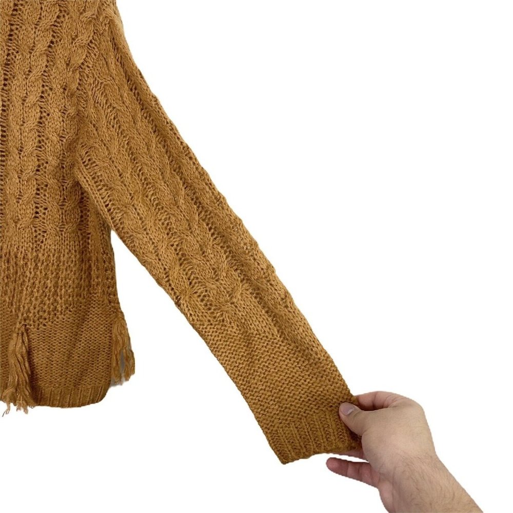Goodnight Macaroon Tan Cable Knit Sweater - Picture 6 of 7